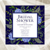 Blaues Hydrangeas-Brautparty Einladung