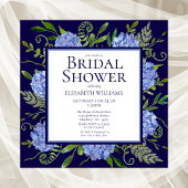 Blaues Hydrangeas-Brautparty Einladung