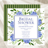 Blaues Hydrangeas-Brautparty Einladung
