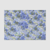 Blaues Hydrangeas-Muster-Gewebepapier Seidenpapier (Vorderseite)