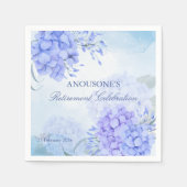 Blaues Hydrangeas-Party Serviette (Vorderseite)