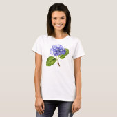 Blaues Hydrangeat-stück T-Shirt (Vorne ganz)