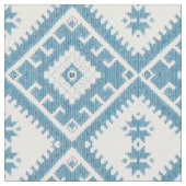 Blaues Ikat-Diamanten-Muster Stoff (Nahaufnahme)