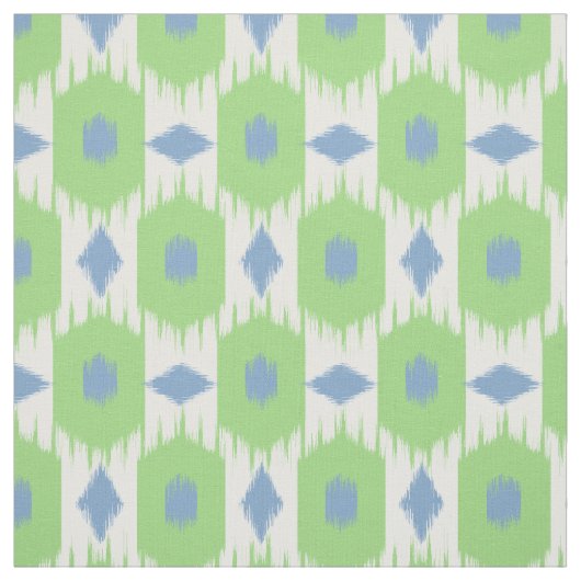 Blaues Ikat-Diamanten-Muster Stoff (Muster)