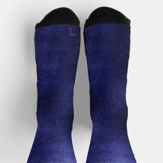 Blaues Imitat-Fussdesign Socken (Oben)