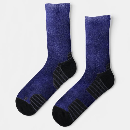 Blaues Imitat-Fussdesign Socken (Links)