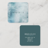 Blaues, individuell anpassbares Tye-Farb-Wasser-Fa Quadratische Visitenkarte (Vorne/Hinten)