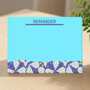 Blaues individuelles Petulmuster Post-it Klebezettel