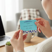 Blaues individuelles Petulmuster Post-it Klebezettel