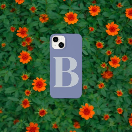 Blaues Initial Name Personalisiertes Monogramm-Des iPhone Hülle