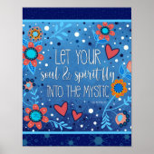 Blaues Inspirierend Soul Spirit Zitat Inspirivity Poster (Vorne)