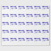 blaues Instrument Geschenkpapier (Flach)