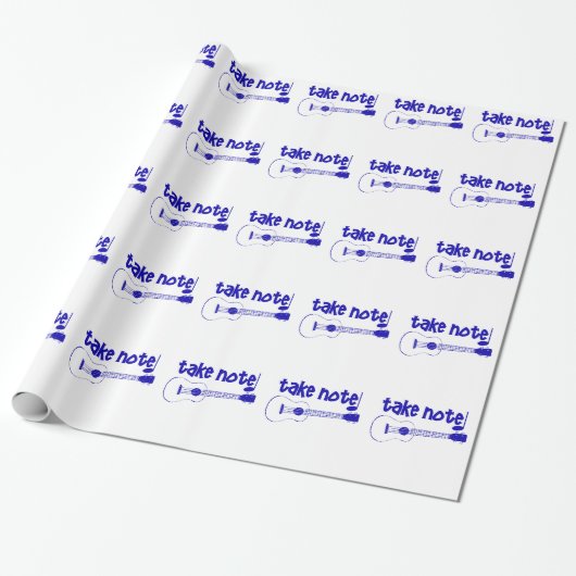 blaues Instrument Geschenkpapier (Ungerollt)