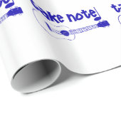 blaues Instrument Geschenkpapier (Rolleneckpunkt)
