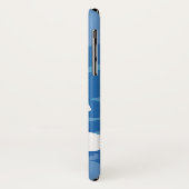 Blaues iphone Fallgeschenk mit Tennisspieler für Case-Mate iPhone Hülle (Hinten/Links)