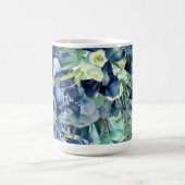 Blaues Iris Aquarellmuster Kaffeetasse (Mittel)