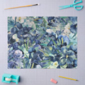 Blaues Iris Aquarellmuster Seidenpapier (Basteln)