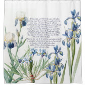 Blaues Iris-Blumen-Gebets-Blumenduschvorhang Duschvorhang (Vorderseite)