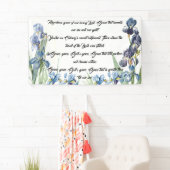 Blaues Iris-Blumen-Gott-Anmut-Lied-christliche Banner (Insitu)