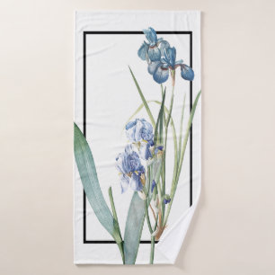 Blaues Iris-Blumen Redoute Bad-Tuch-Set Badhandtuch Set