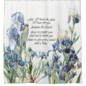 Blaues Iris-Blumen-Versprechen-Blumenduschvorhang Duschvorhang (Vorderseite)