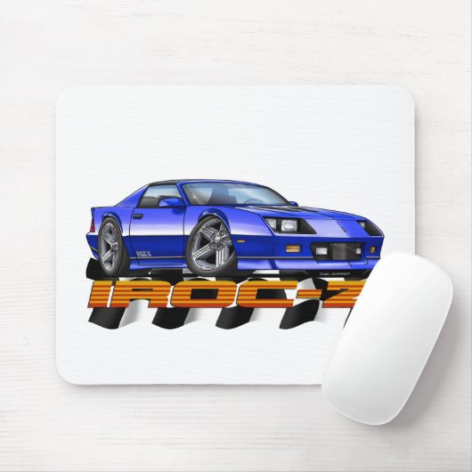 Blaues IROC Z Mousepad (Mit Mouse)