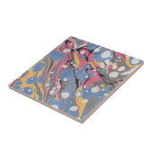 Blaues italienisches Marmormuster Fliese (Seite)