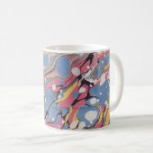 Blaues italienisches Marmormuster Kaffeetasse (VorderseiteRechts)