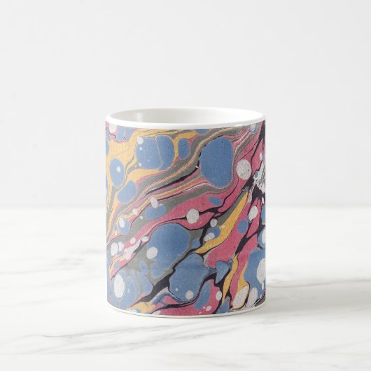Blaues italienisches Marmormuster Kaffeetasse (Mittel)