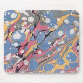Blaues italienisches Marmormuster Mousepad