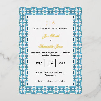 Blaues italienisches Mittelmeer Folieneinladung