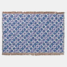 Blaues Iznik-Blumenmuster