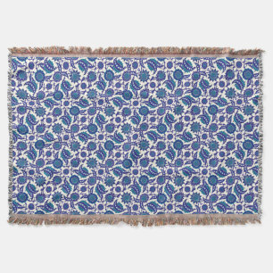 Blaues Iznik-Blumenmuster Decke
