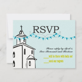 Blaues Jagdkreuz Christlich auf Steeple Chape UAWG RSVP Karte