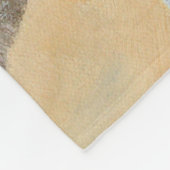 Blaues Jay am Sonnenuntergang Fleecedecke (Ecke)