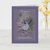 Blaues Jay auf Lavendel fertigen jede mögliche Karte (Gelbe Blume)