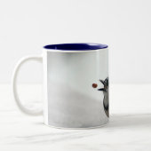 Blaues Jay-Foto Zweifarbige Tasse (Links)