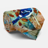 Blaues Jay im Baum Krawatte (Gerollt)