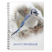 Blaues Jay im Winter-Schnee Notizblock (Vorderseite)