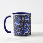 Blaues Jay-Muster Tasse (Links)