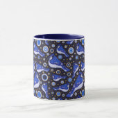 Blaues Jay-Muster Tasse (Zentrum)