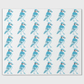 Blaues Jay-Musterpapier Geschenkpapier (Flach)