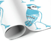 Blaues Jay-Musterpapier Geschenkpapier (Rolleneckpunkt)