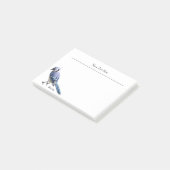 Blaues Jay Post-it Klebezettel (angewinkelt)