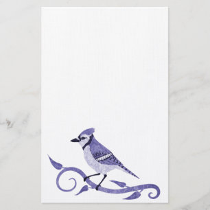 Blaues Jay-schlichtes Briefpapier