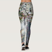 Blaues Jay Serenades Frühling Leggings (Rückseite)