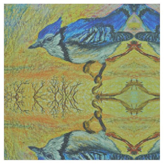 Blaues Jay Stoff (Nahaufnahme)