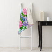 Blaues Jay- und Blume-Aquarellmuster Sherpadecke (Beispiel)