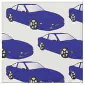 Blaues JDM Sport-Auto-Gewebe Stoff (Nahaufnahme)