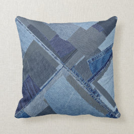 Blaues Jean Patchwork-Denim Shibori Boro Boro Kissen